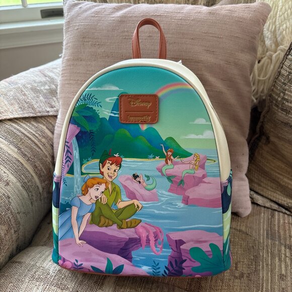Loungefly Handbags - Loungefly Disney Peter Pan and Wendy Mermaid Lagoon Mini Backpack New with Tags